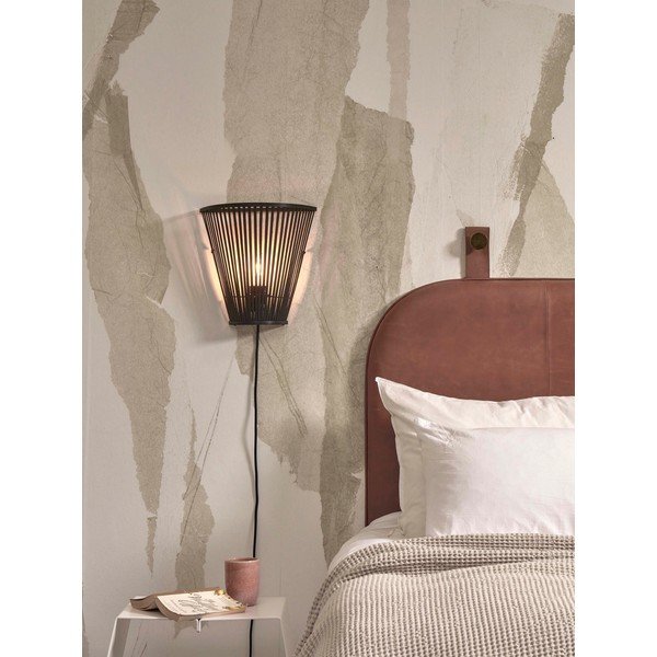 Черна стенна лампа Merapi - Good&Mojo-image-1