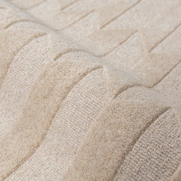 Зелена/в естествен цвят ръчно изработена вълнена пътека 60x230 cm Apex Border Wool – Flair Rugs-image-4