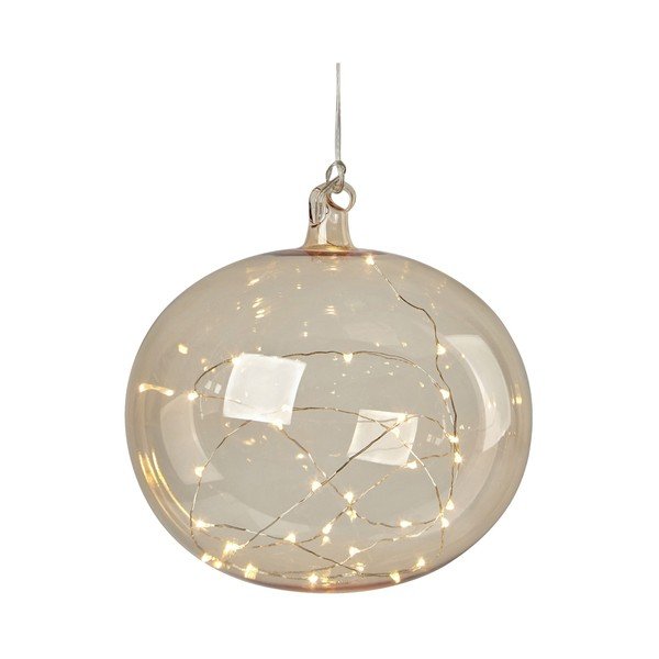 Оранжева висяща коледна светлинна украса ø 18 cm Lina – Markslöjd