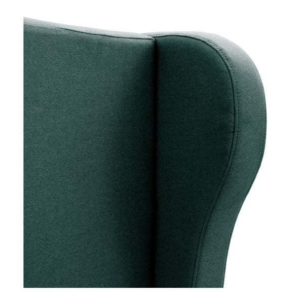 Petrolejově zelená postel s černými nohami Vivonita Windsor, 160 x 200 cm-image-3