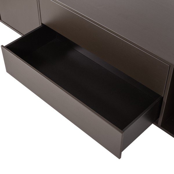 Тъмнокафява маса за телевизор от масивен бор 200x45x44 cm Settle Down – vtwonen-image-4