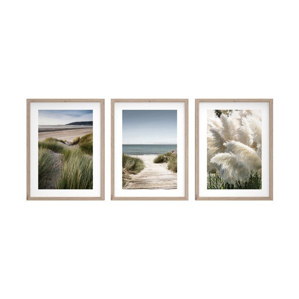 Печатни картини в комплект 3 бр. с включена рамка 30x40 cm Tranquil – Styler