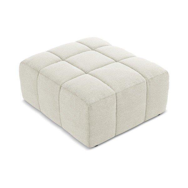 Бежова табуретка  от прежда с примки от букле Aloha – Makamii-image-2