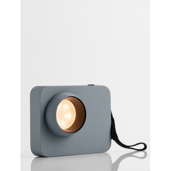 Сиво-синя метална LED затъмняваща се настолна лампа (височина 11 cm) Kedros – Nova Luce-image-1