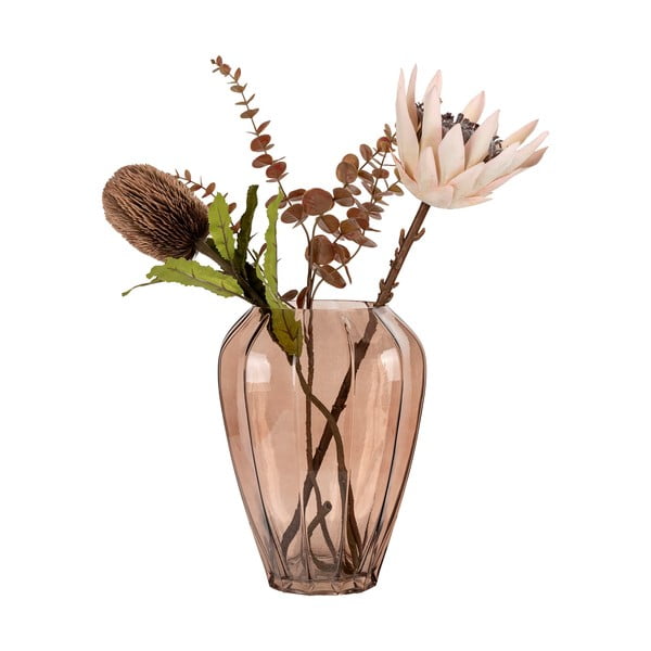 Кафява стъклена ваза (височина 29 cm) – House Nordic-image-3