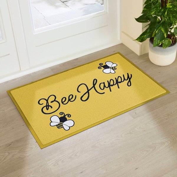 Изтривалка от PVC 60x90 cm Bee Happy – Artsy Doormats-image-1