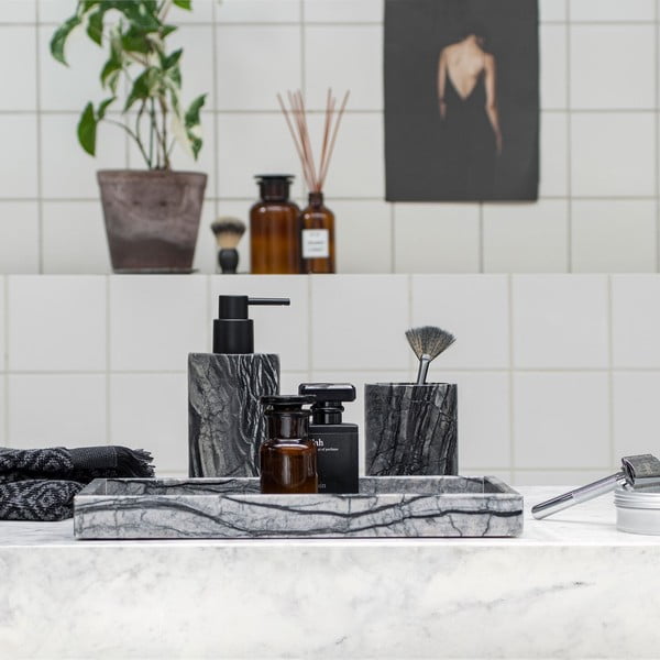 Дозатор за сапун от черен мрамор 0,2 л Marble - Mette Ditmer Denmark-image-1