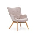Светлорозово кресло от рипсено кадифе Niko – Ropez