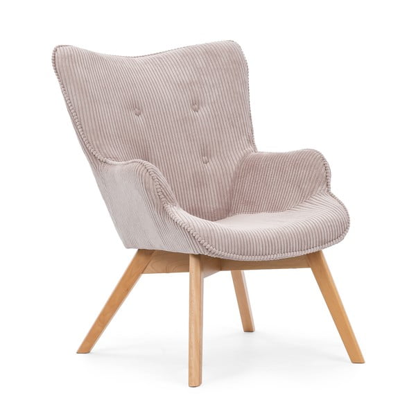 Светлорозов фотьойл с табуретка от рипсено кадифе Niko – Ropez-image-4