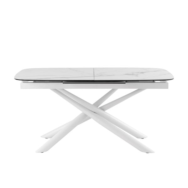 Сгъваема маса за хранене в бяло и сиво, 160 x 95 cm Ness - sømcasa