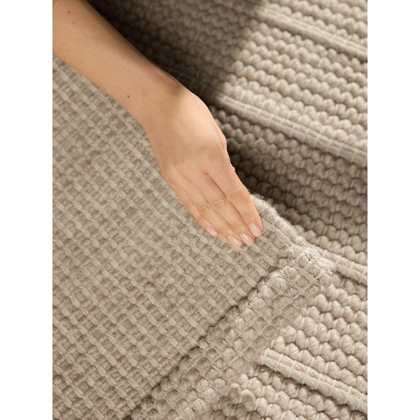 Бежов ръчно изработен вълнен килим 80x150 cm Camden Parker – Ted Baker-image-4