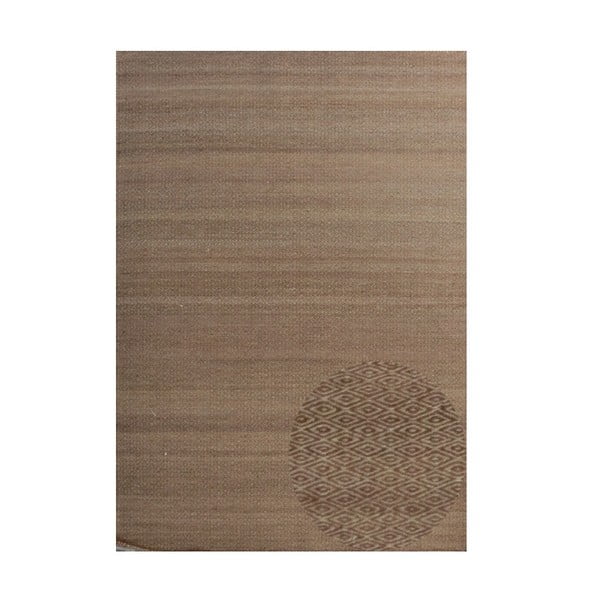 Vlněný koberec Kyla Brown, 80x250 cm