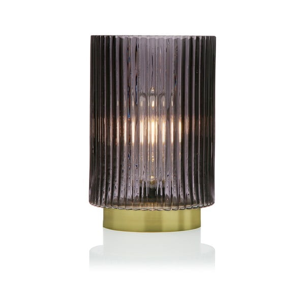 Сива стъклена LED маслена лампа Relax, ⌀ 15 cm - Versa
