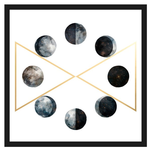 Obraz na plátně Marmont Hill Moon Phases, 41 x 41 cm
