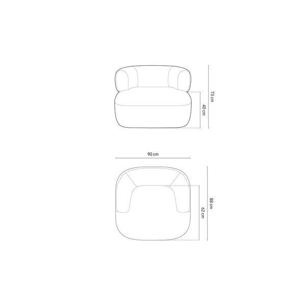 Бежово кресло от букле Jenny – Micadoni Home-image-4