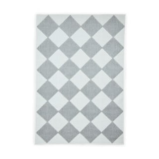 Бяло-светлосив килим подходящ за пране 160x230 cm Lyna Cream&Grey – Think Rugs
