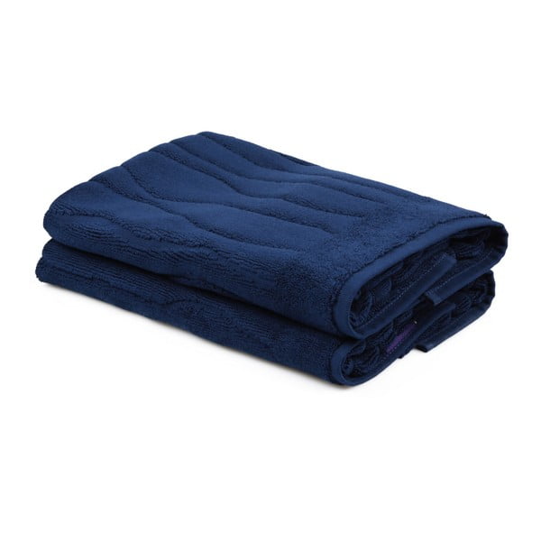 Sada 2 tmavě modrých ručníků ze 100% bavlny Gartex, 50 x 75 cm