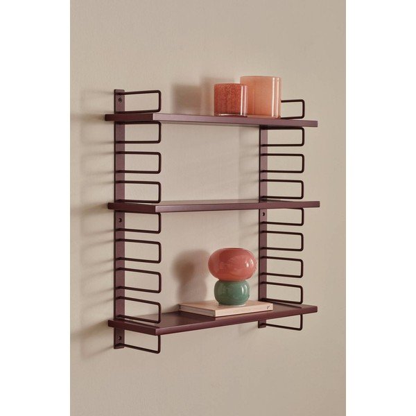 Червен  на няколко нива метален стенен рафт 54 cm Iseo – Ellos Home-image-1