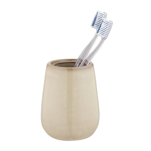 Бежова керамична чаша за четки за зъби Sirmione – Wenko-image-1