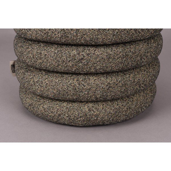 Кафява табуретка от букле Fern – Dutchbone-image-3