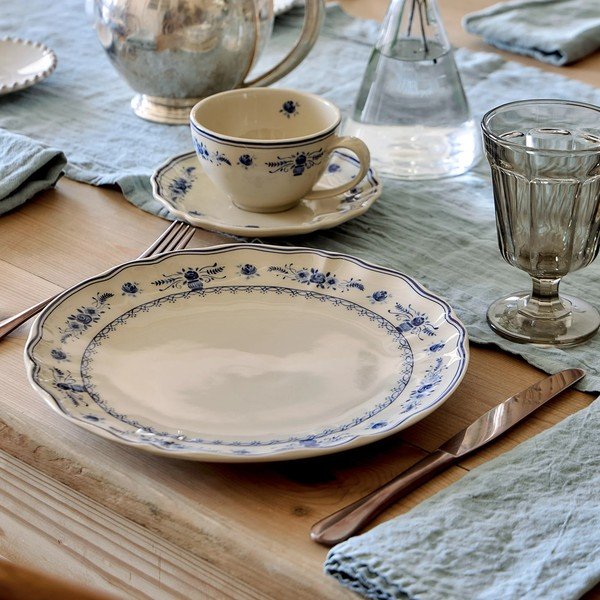 Синя/бежова глинена чиния ø 27 cm Vila – Costa Nova-image-1