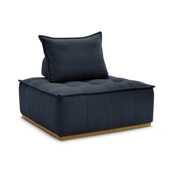 Тъмносиньо шенилово кресло Elisa – Bobochic Paris