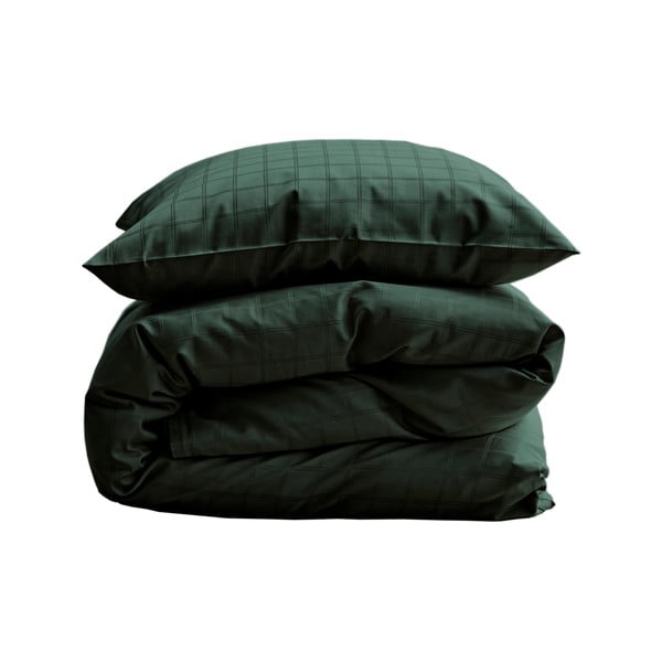 Тъмнозелено дамасково спално бельо за единично спално бельо 140x200 cm Clear - Södahl