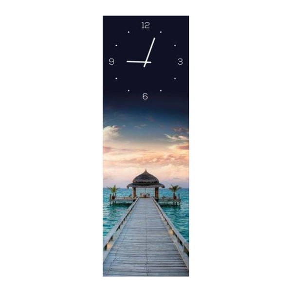 Skleněné hodiny DecoMalta Paradise, 20 x 60 cm
