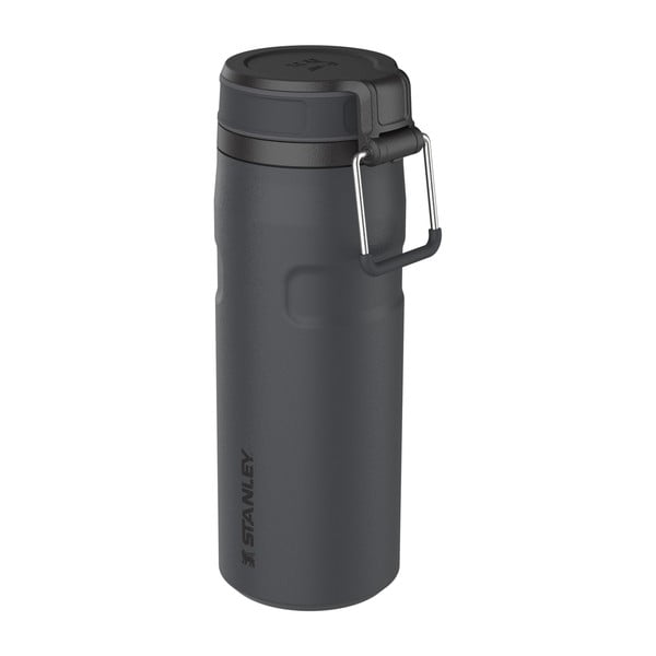 Черен термос от неръждаема стомана 470 ml IceFlow™ Bottle Twist Flip Black – Stanley-image-1