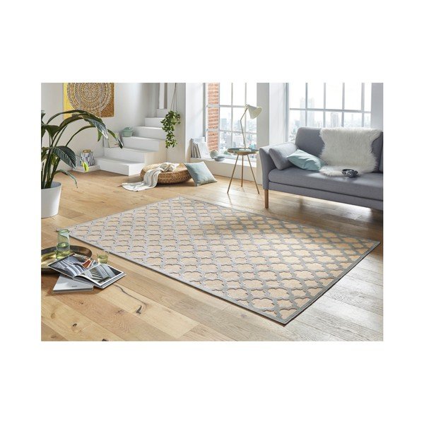 Кремав килим от вискоза , 80 x 125 cm Bryon - Mint Rugs-image-1