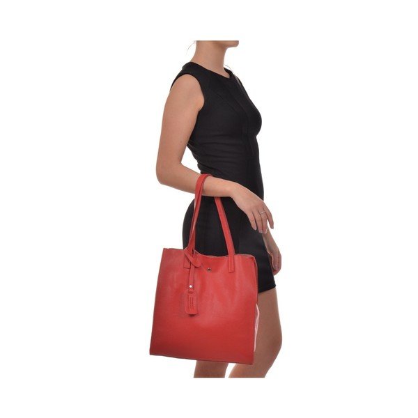 Červená kožená kabelka Isabella Rhea Tote-image-3