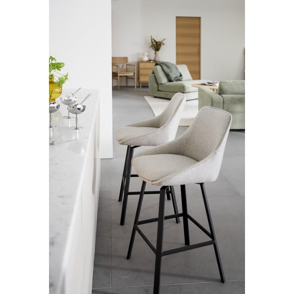 Бежови бар столове в комплект от 2 бр. (височина на седалката 65 cm) Alison – Rowico-image-1