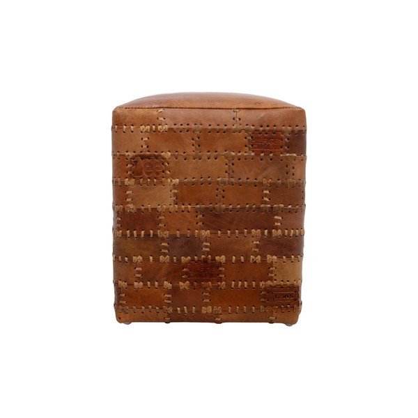 Кожена табуретка HMS collection Patchwork - HSM collection-image-1