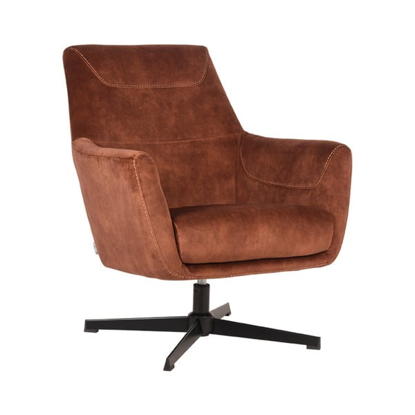 Кадифено кресло в цвят коняк Toby - LABEL51