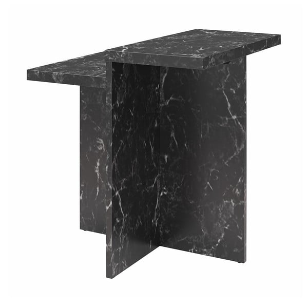 Черна масичка за кафе от декор от мрамор 56x56 cm Brielle – CosmoLiving by Cosmopolitan-image-2