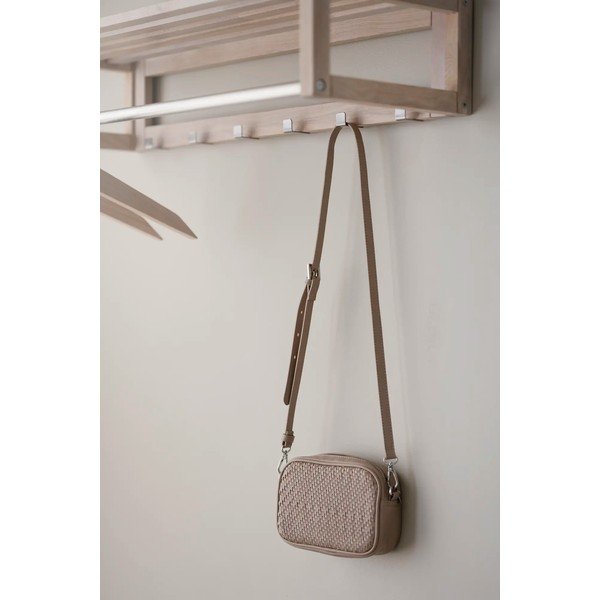 Стенна закачалка от масивен дъб естествена с рафт Confetti – Rowico-image-4