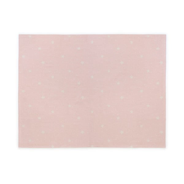 Розов ръчно изработен детски памучен килим Stars, 160 x 120 cm - Naf Naf
