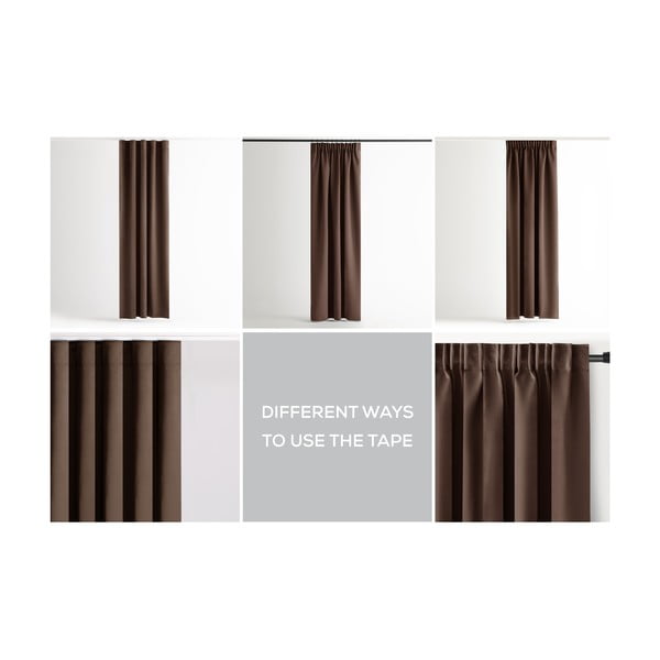 Кафяво затъмняващо перде 140x245 cm Kierra – Restilo-image-4