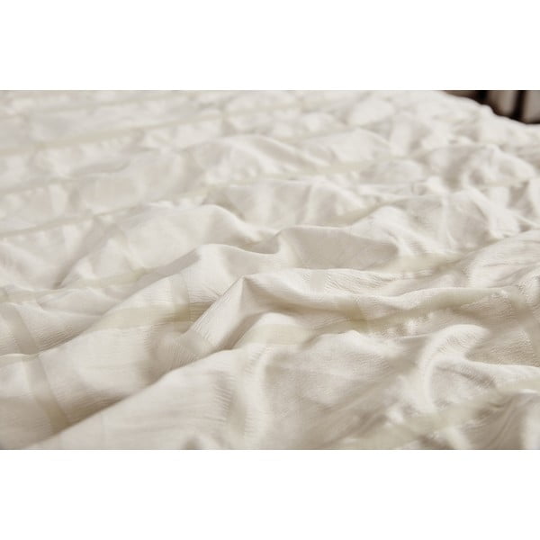 Бежово крепово спално бельо за единично легло 140x200 cm Naomi – My House-image-3