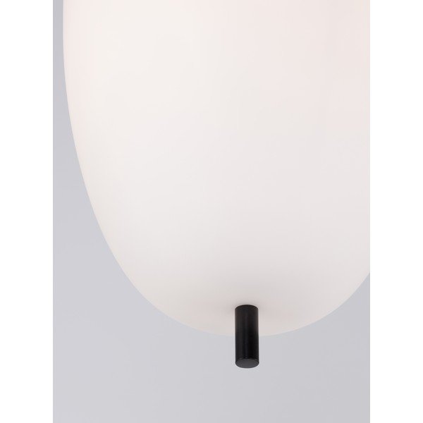 Бяло/черно стъклено висящо осветително тяло ø 27 cm Lato – Nova Luce-image-4