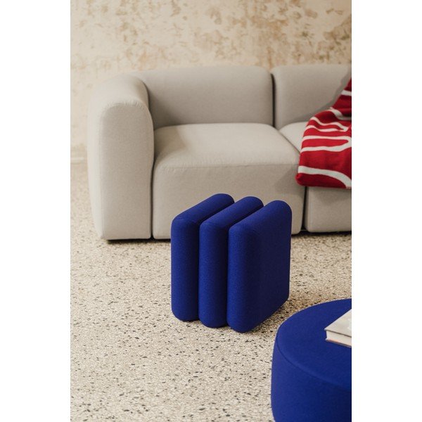 Синя вълнена табуретка Radd – noo.ma-image-3