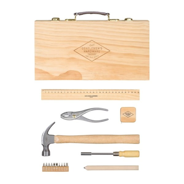 Комплект инструменти в кутия от букова дървесина - Gentlemen's Hardware