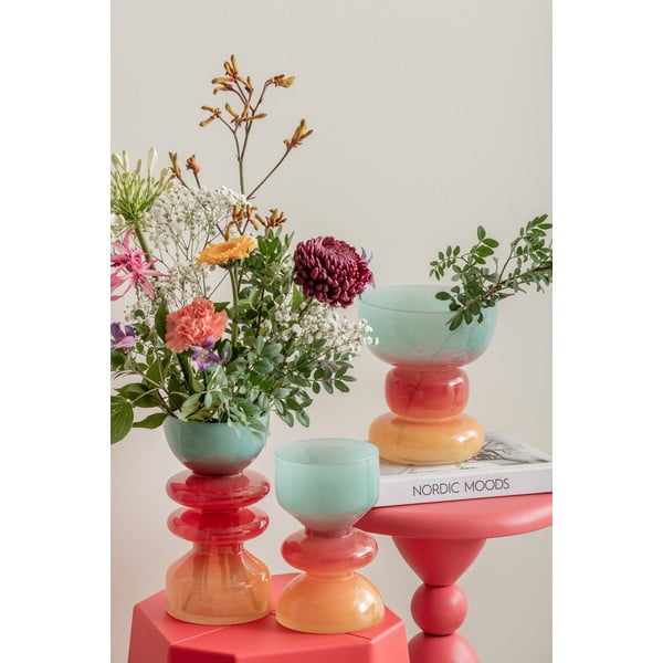 Червена/синя стъклена ваза (височина 20,5 cm) Summer Vibes – PT LIVING-image-1