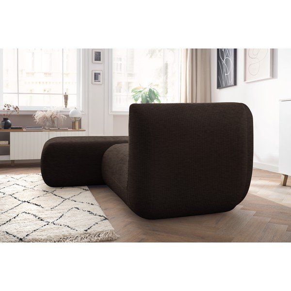 Ъглов диван от тъмнокафяв велур (ляв ъгъл) Lecomte - Bobochic Paris-image-1