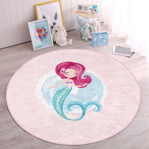 Розов детски килим ø 80 cm Comfort - Mila Home-image-4