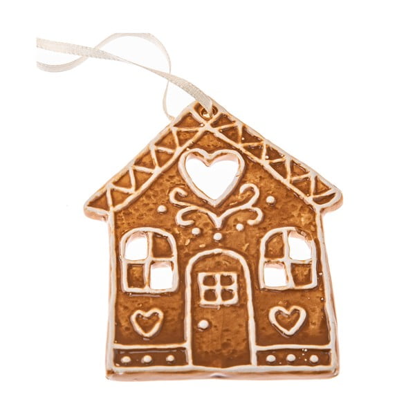 Керамична Коледна украса 10 cm Gingerbread House – Dakls