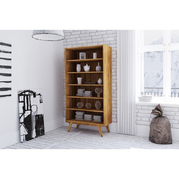 Дъбова етажерка за книги 100x200 cm Retro - The Beds-image-3
