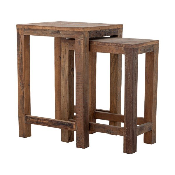 Странични масички в комплект 2 бр. от рециклирано дърво 40x36 cm Galen – Bloomingville-image-3