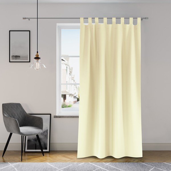 Светлобежова завеса Tab, 140 x 250 cm Oxford - AmeliaHome-image-1