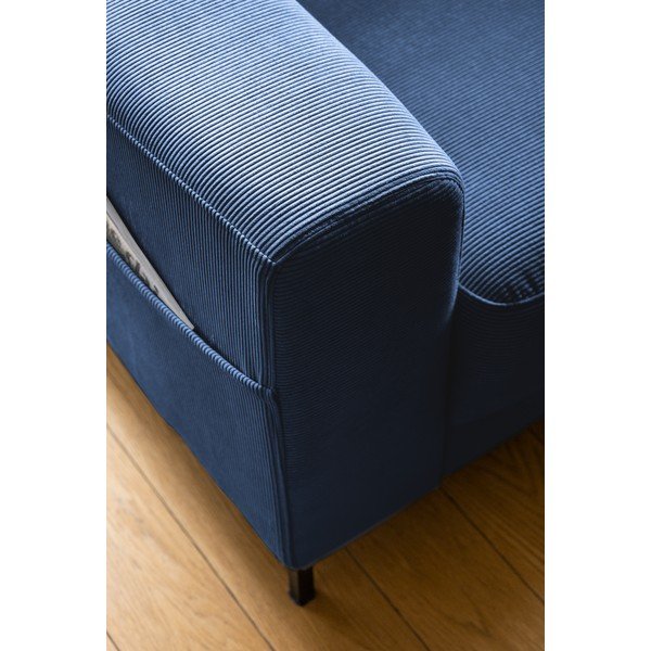 Тъмносиньо кресло от рипсено кадифе Lofty Lilly – Miuform-image-4